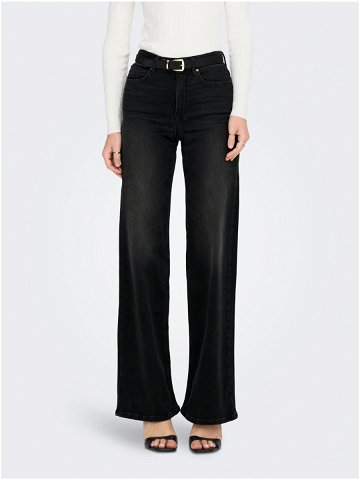 Černé dámské široké džíny ONLY Madison