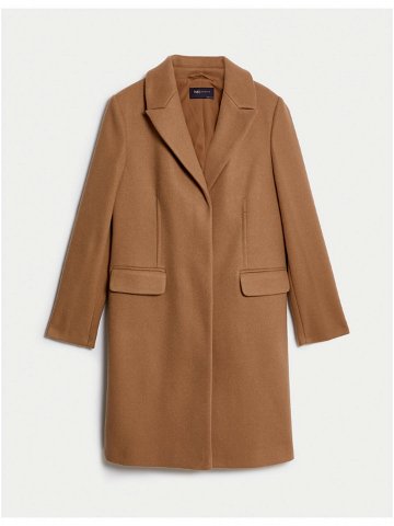 Hnědý dámský dlouhý kabát Marks & Spencer