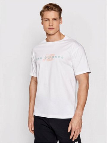 New Balance T-Shirt MT01516 Bílá Relaxed Fit