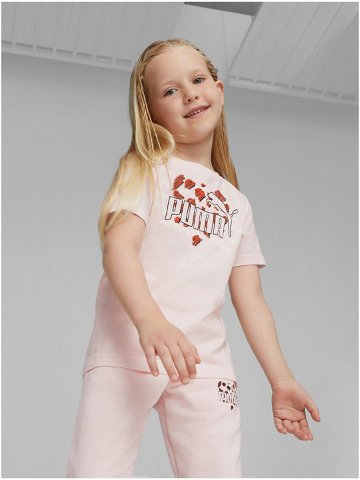 Světle růžové holčičí tričko Puma ESS