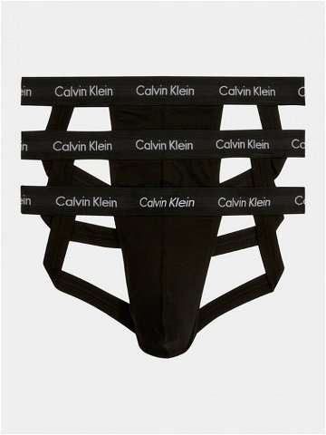 Calvin Klein Underwear Sada 3 ks slipů Jock Strap 000NB2623A Černá