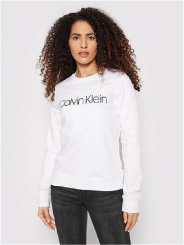 Calvin Klein Mikina Core Logo K20K202157 Bílá Regular Fit