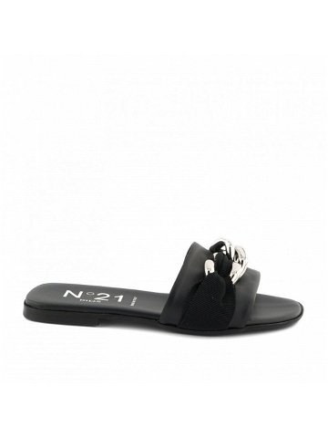 Pantofle no21 chunky chain embellished slides černá 33