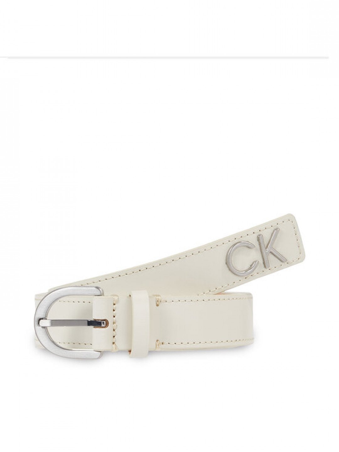 Calvin Klein Dámský pásek Re-Lock Rnd Bckl Blt W Tip K60K611103 Écru