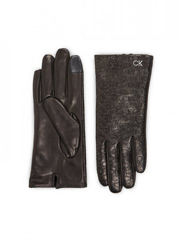 Calvin Klein Dámské rukavice Re-Lock Emb Deb Leather Gloves K60K611165 Černá