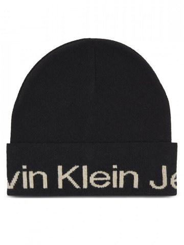 Calvin Klein Jeans Čepice Logo Beanie K60K611271 Černá