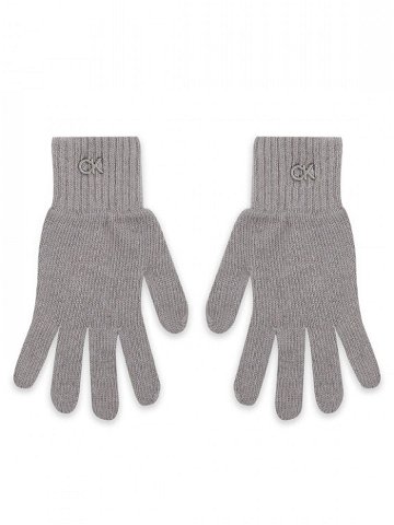 Calvin Klein Dámské rukavice Re-Lock Knit Gloves K60K611164 Šedá