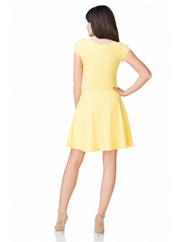 Denní dámské šaty T184 4 žluté – Tessita L-40