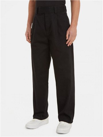 Calvin Klein Jeans Kalhoty z materiálu J30J324038 Černá Regular Fit