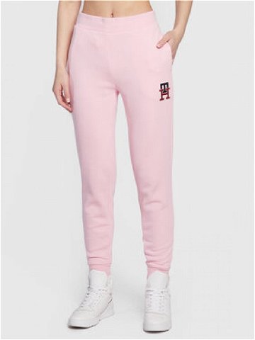 Tommy Hilfiger Teplákové kalhoty Monogram Emb WW0WW37435 Růžová Regular Fit