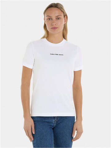 Calvin Klein Jeans T-Shirt J20J221065 Bílá Regular Fit