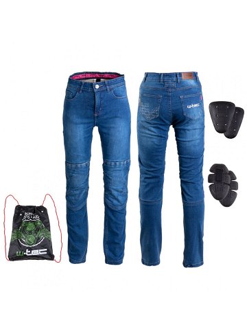 Dámské moto jeansy W-TEC GoralCE 3XL modrá