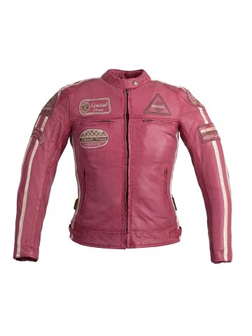Dámská kožená moto bunda W-TEC Sheawen Lady Pink růžová 3XL