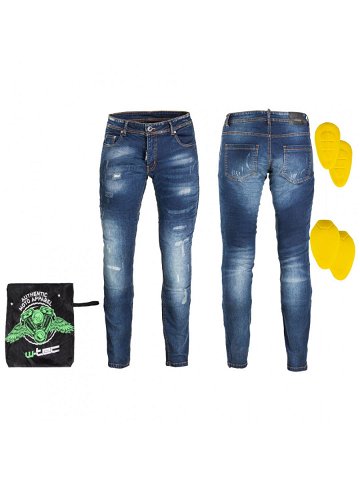 Pánské moto jeansy W-TEC Feeldy modrá 6XL