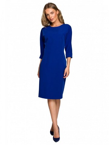 S324 Pouzdrové šaty s netopýřími rukávy – královská modř EU XXL