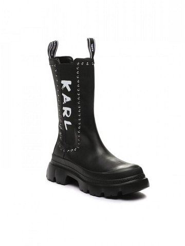KARL LAGERFELD Kotníková obuv s elastickým prvkem KL43591 Černá