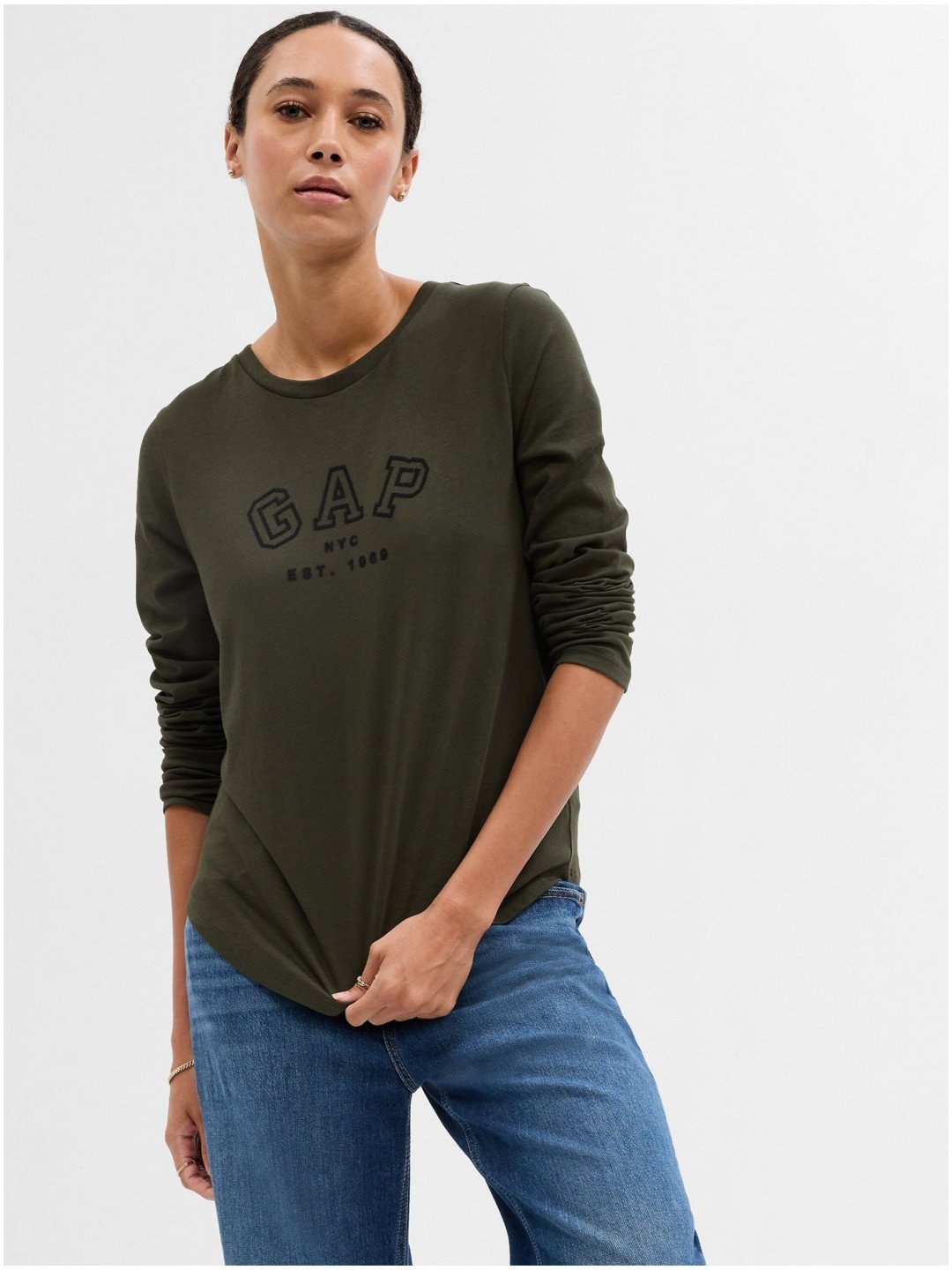 Tmavě zelené dámské tričko Gap