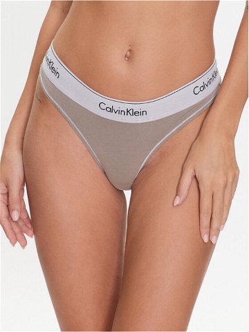 Calvin Klein Underwear Kalhotky string 000QF7208E Béžová