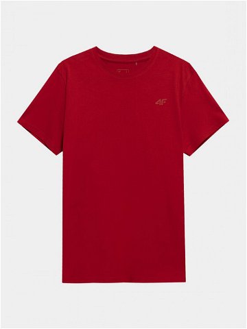 4F T-Shirt 4FAW23TTSHM0876 Červená Regular Fit