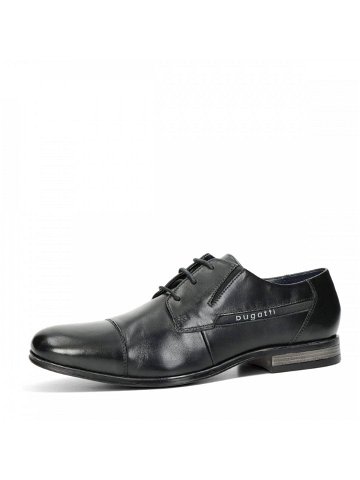 Bugatti pánské klasické společenské boty z hladké kůže – černé – 46