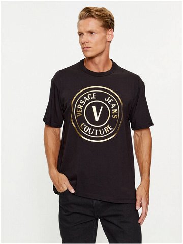 Versace Jeans Couture T-Shirt 75GAHT05 Černá Regular Fit