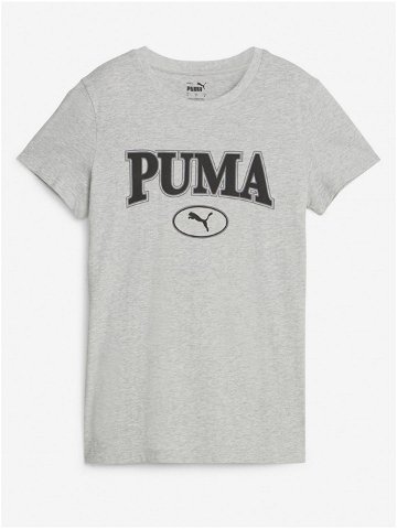 Světle šedé dámské žíhané tričko Puma Squad
