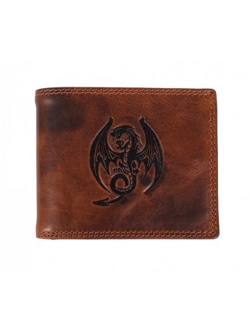 Pánská kožená peněženka 2104W RFID Dragon hnědá