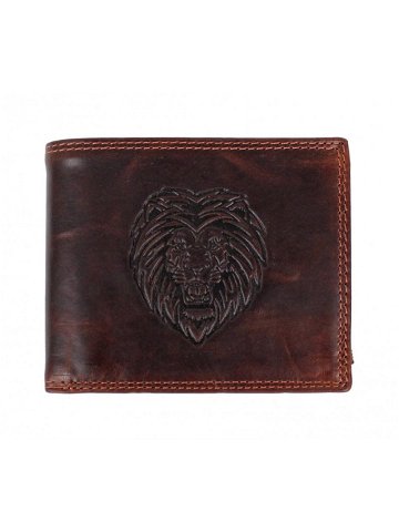 Pánská kožená peněženka 2104W RFID Lion hnědá