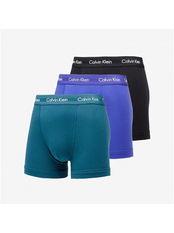 Calvin Klein Cotton Stretch Classic Fit Trunk 3-Pack Spectrum Blue Black Atlantic Deep