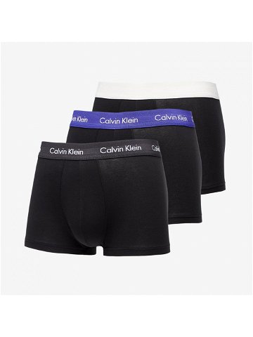 Calvin Klein Cotton Stretch Classic Fit Low Rise Trunk 3-Pack Black Off White Black Purple