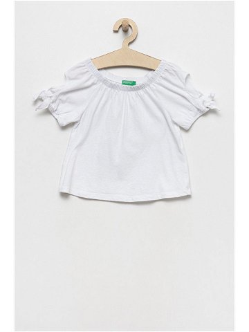 Dětské tričko United Colors of Benetton bílá barva