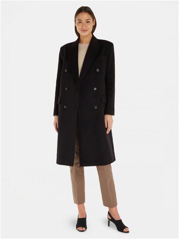 Calvin Klein Vlněný kabát K20K205935 Černá Regular Fit