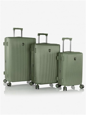 Sada tří cestovních kufrů v zelené barvě Heys Earth Tones S M L Moss
