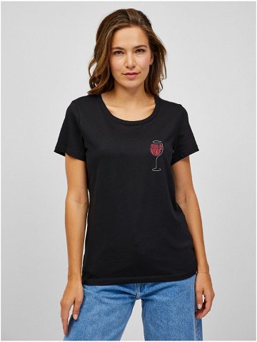 Černé dámské tričko ZOOT Original Partners in wine
