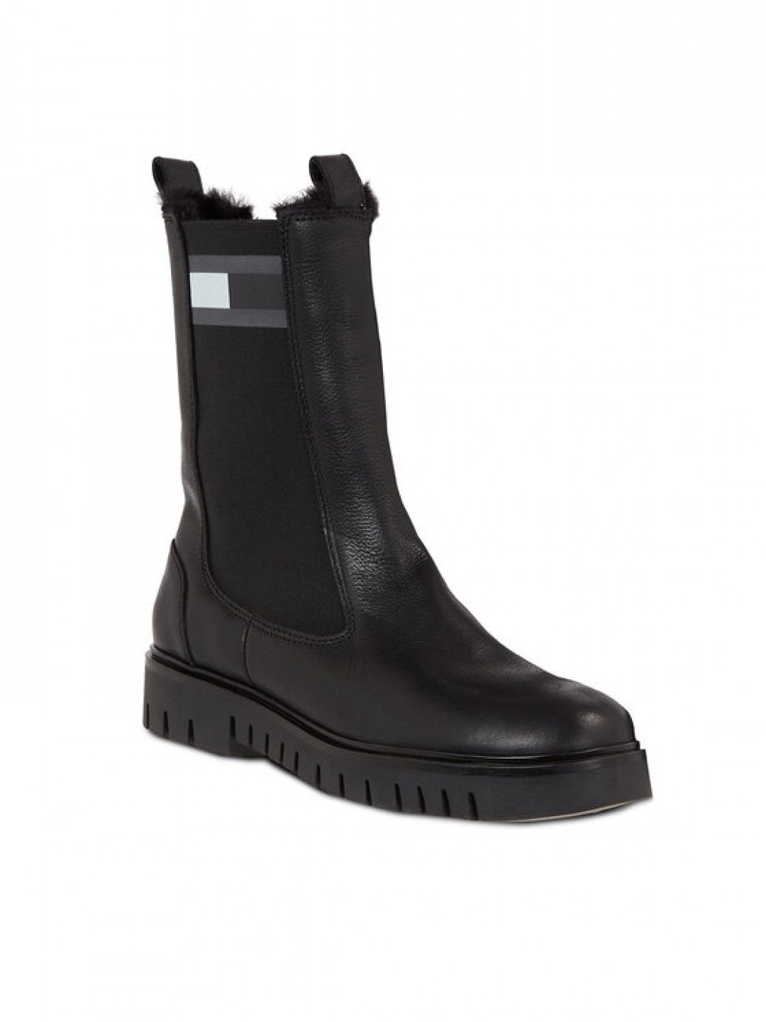 Tommy Jeans Kotníková obuv s elastickým prvkem Tjw Warmlined Chelsea Boot EN0EN02313 Černá