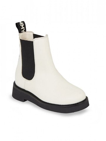 Tommy Jeans Kotníková obuv s elastickým prvkem Tjw Chelsea Flat EN0EN02311 Bílá