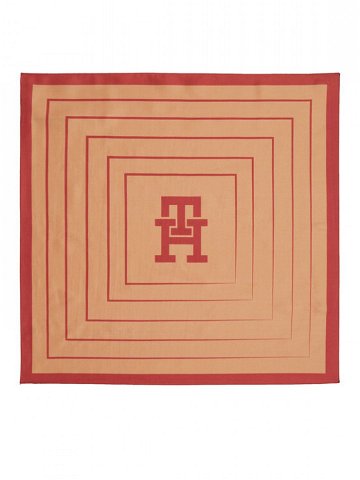 Tommy Hilfiger Šátek Monogram All Over Silk & Box AW0AW15807 Červená