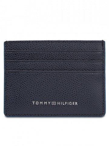 Tommy Hilfiger Pouzdro na kreditní karty Th Struc Leather Cc Holder AM0AM11606 Tmavomodrá