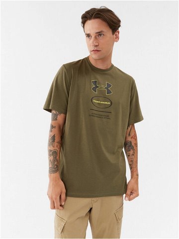 Under Armour T-Shirt Ua Core Novelty Graphic Ss 1380957 Khaki Loose Fit