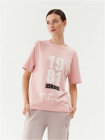 Guess T-Shirt V3BI00 KA260 Růžová Relaxed Fit