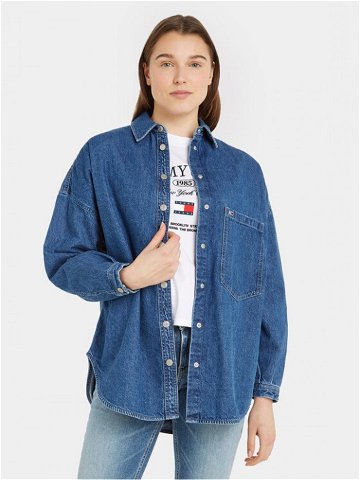 Tommy Jeans džínová košile DW0DW16422 Modrá Relaxed Fit
