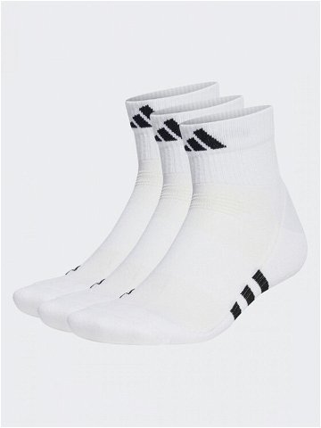 Adidas Sada 3 párů nízkých ponožek unisex Mid-Cut Socks 3 Pairs HT3450 Bílá