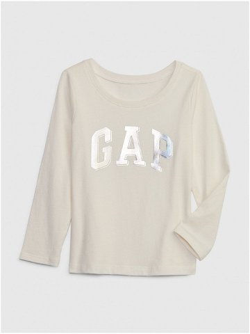 Krémové holčičí tričko Gap