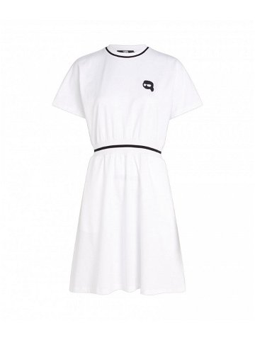 Šaty karl lagerfeld ikonik 2 0 t-shirt dress bílá xs