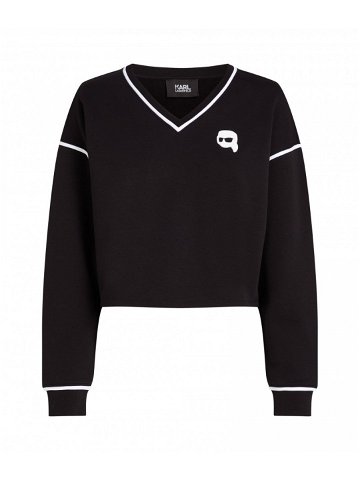 Mikina karl lagerfeld ikonik 2 0 cropped sweatshirt černá m