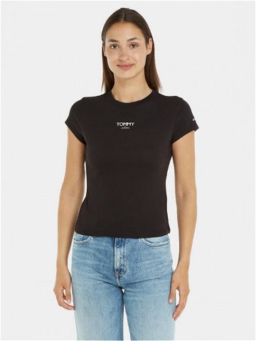 Tommy Jeans T-Shirt Bby Essential Logo DW0DW16435 Černá Slim Fit