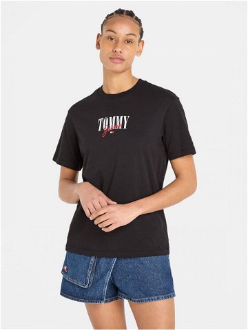 Tommy Jeans T-Shirt Essential Logo DW0DW16441 Černá Relaxed Fit