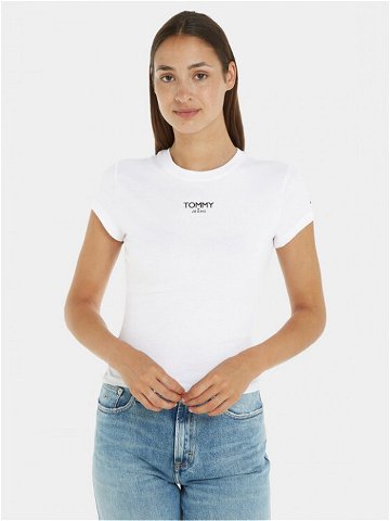 Tommy Jeans T-Shirt Bby Essential Logo DW0DW16435 Bílá Slim Fit