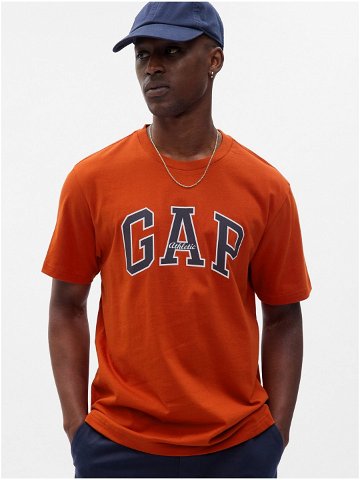 Oranžové pánské tričko s potiskem GAP
