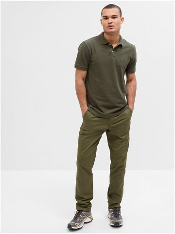 Zelené pánské slim fit kalhoty GAP GapFlex